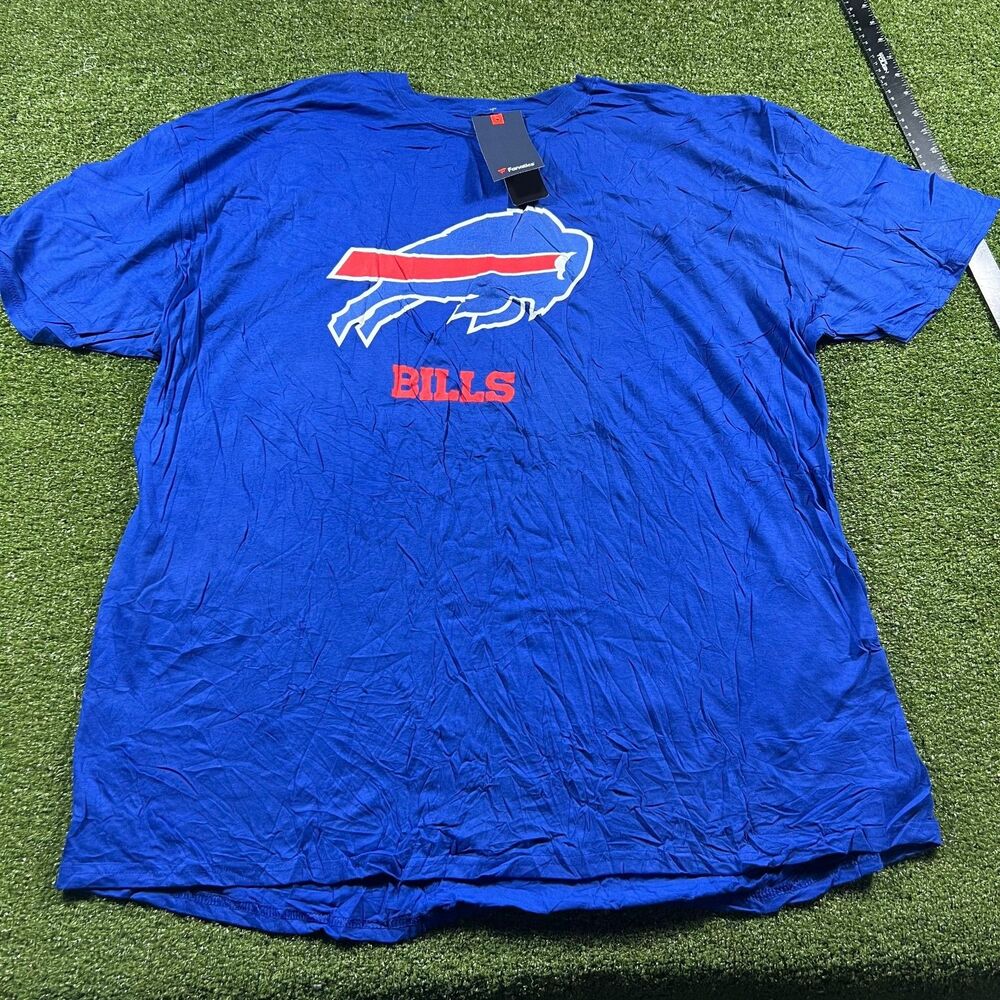 Fanatics Buffalo Bills Logo T-Shirt Mens 4XL Royal Blue NFL Short Sleeve NWT
